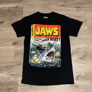 Retro Jaws Movie Shirt Mens Terror Classic Size Small